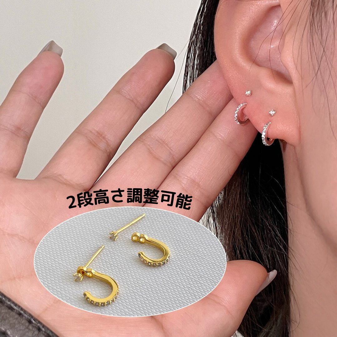 【8/17(日)〜再入荷】C-Line Zircon 2way Pierce