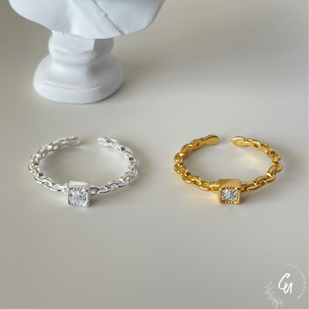 Chain Zircon Ring