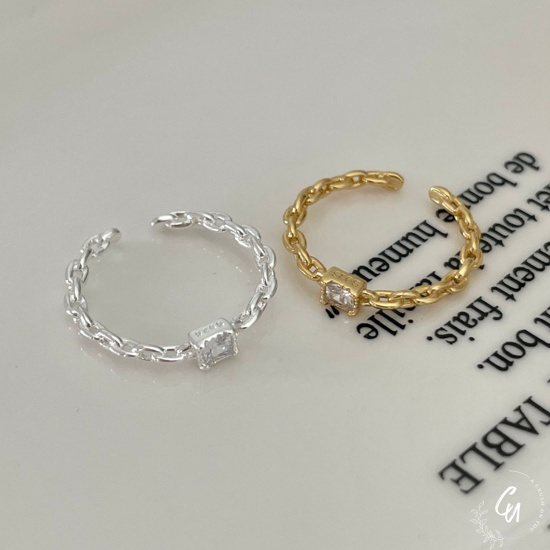 Chain Zircon Ring