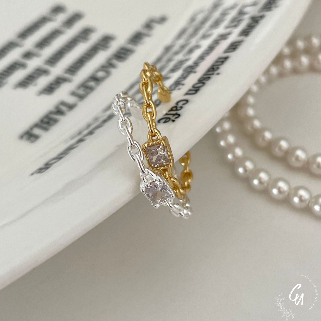 Chain Zircon Ring