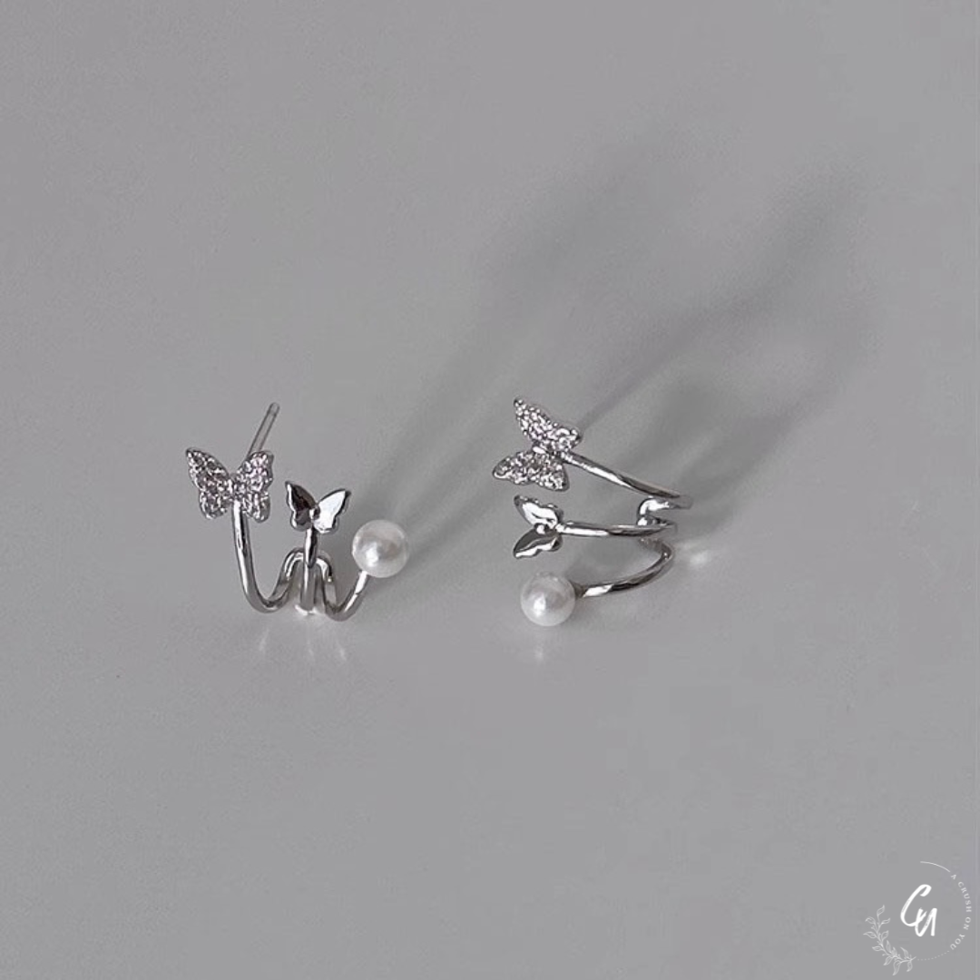 【1/3(金)〜再入荷】 Double Butterfly Pearl Pierce