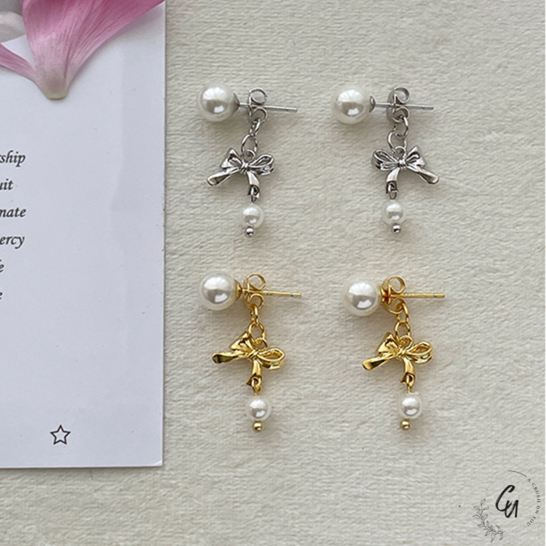 Double Pearl Ribbon Pierce