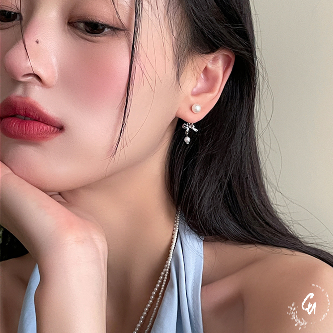 Double Pearl Ribbon Pierce