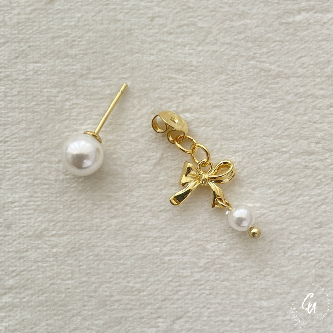 Double Pearl Ribbon Pierce