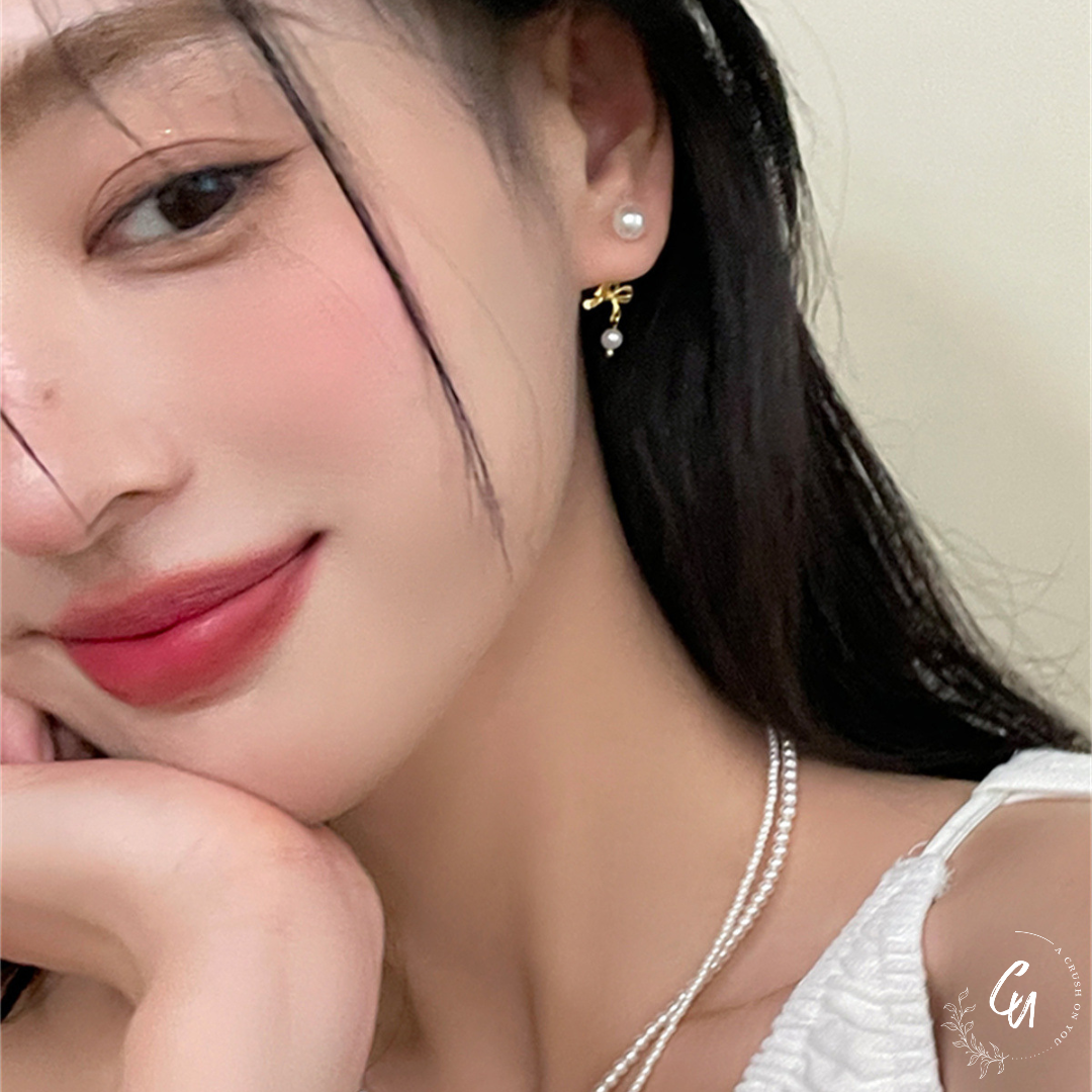 Double Pearl Ribbon Pierce