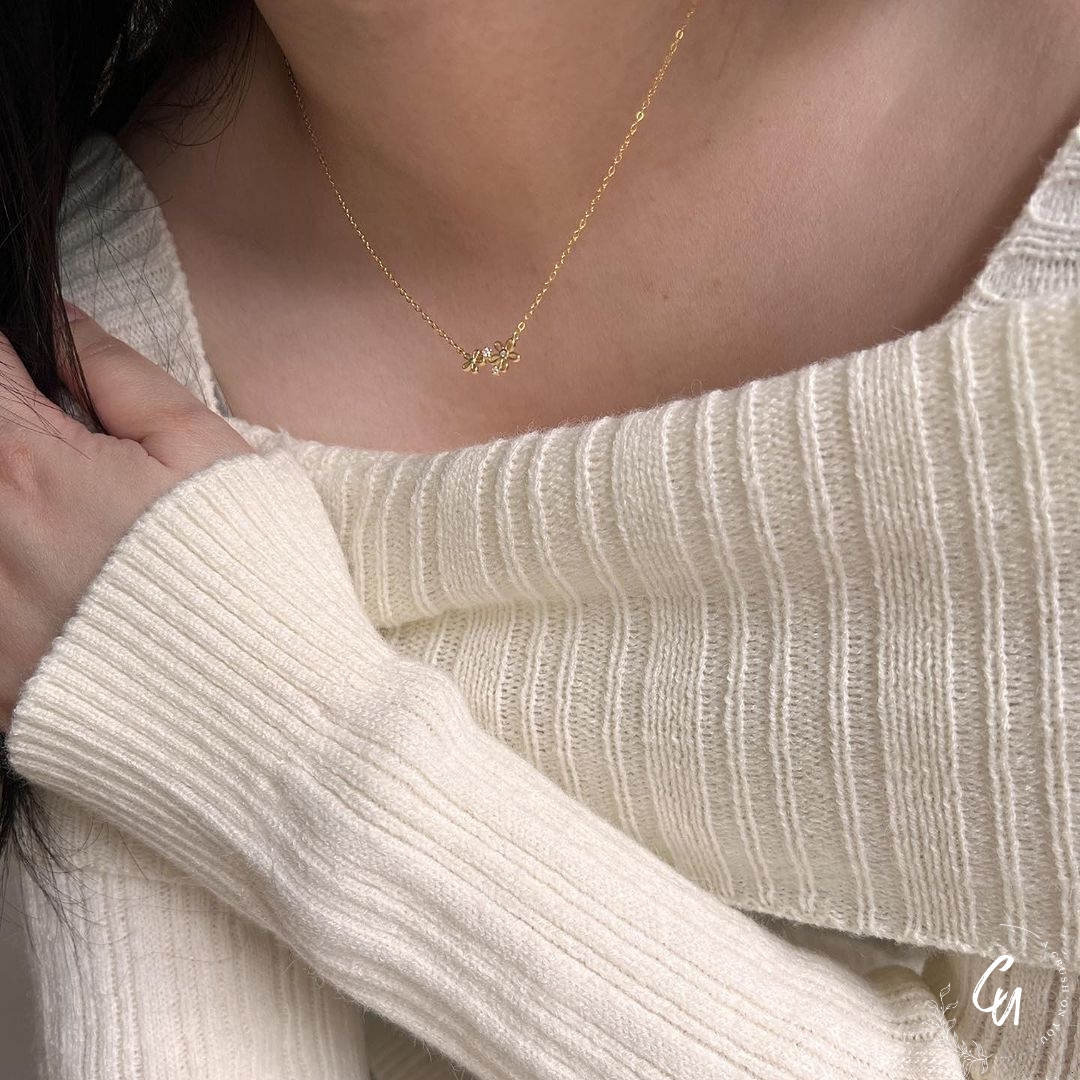 Flower Zircon Necklace