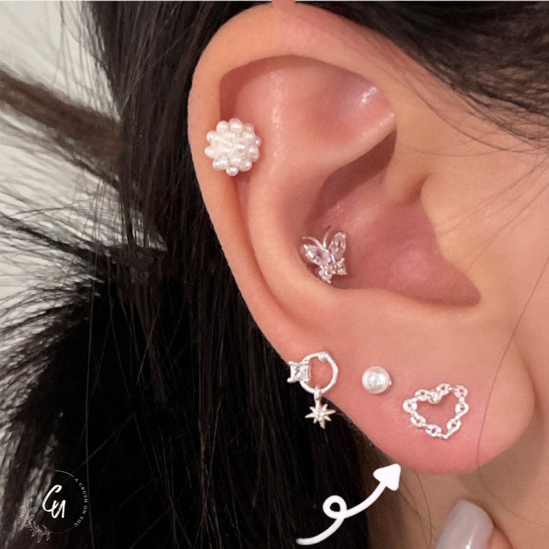【12/26(木)〜再入荷】Heart Chain Pierce