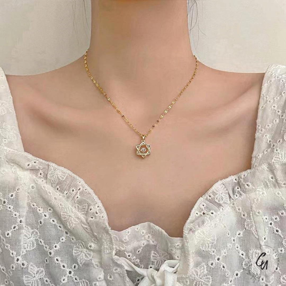 Hexagra Zirconia Necklace
