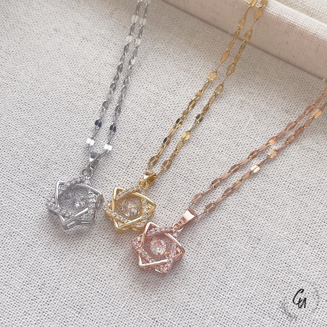 Hexagra Zirconia Necklace