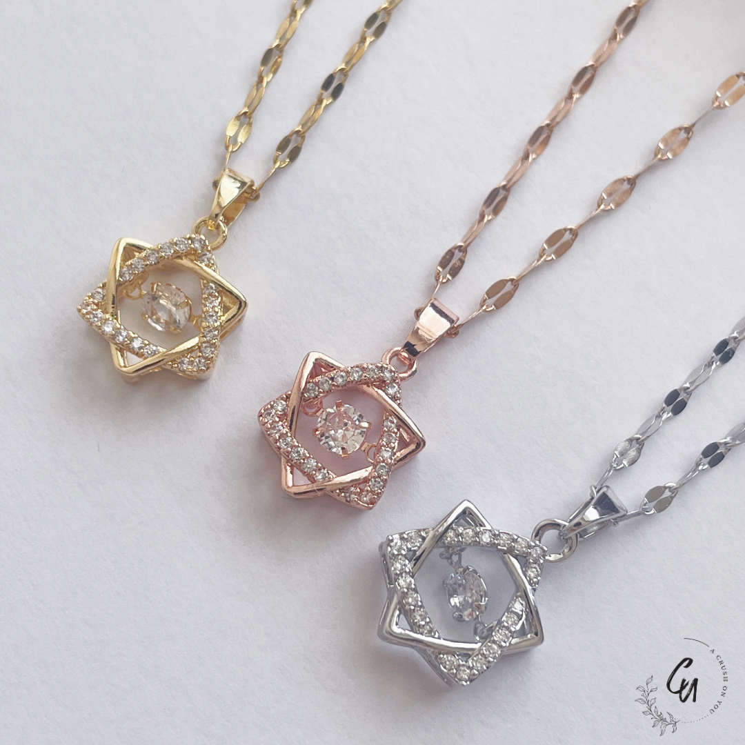 Hexagra Zirconia Necklace