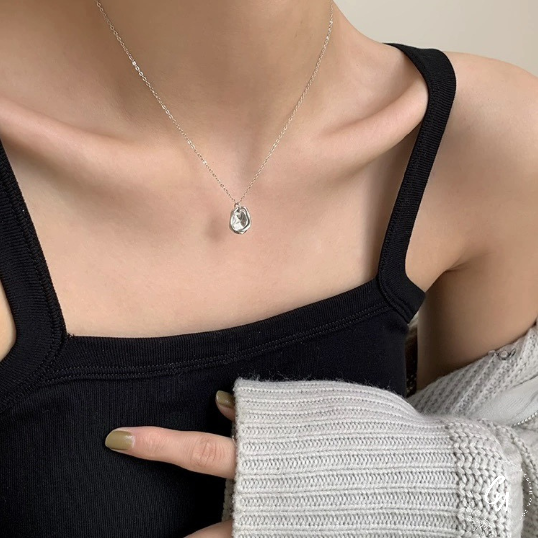 Nuance Circle Plate Necklace