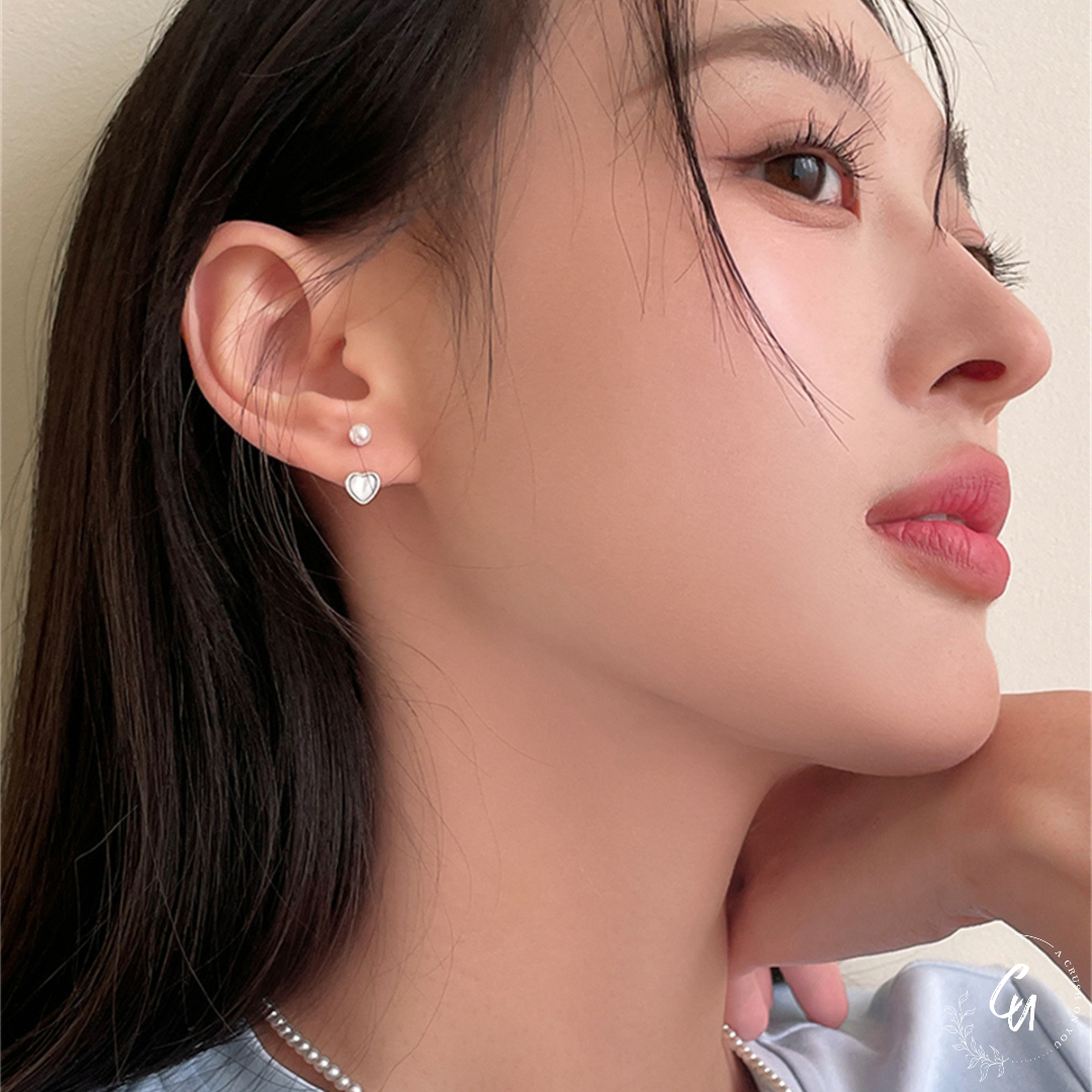 Pearl Heart 2way Pierce