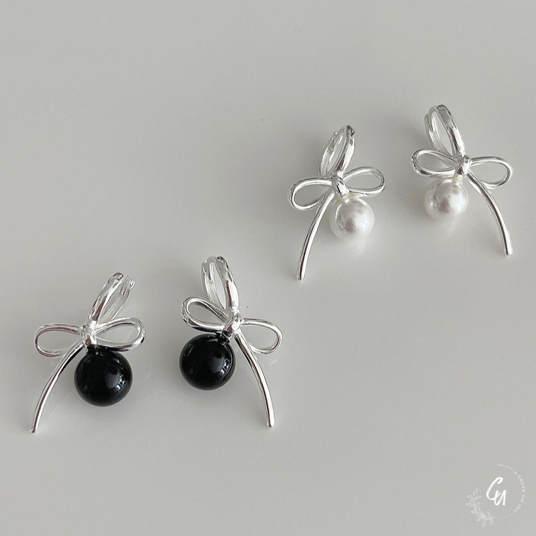 【4/2(水)〜再入荷】Ribbon Pearl Pierce