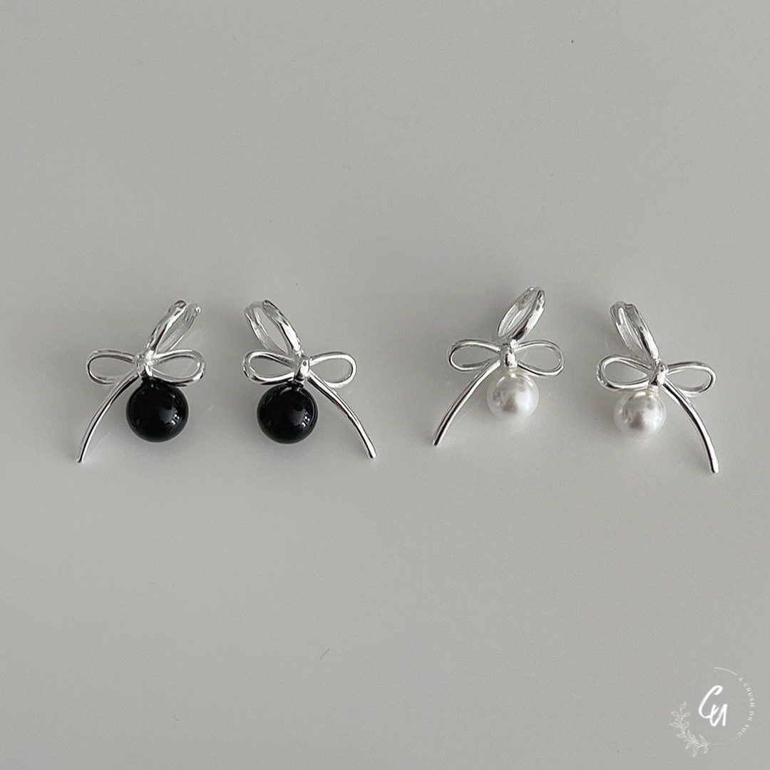 【4/2(水)〜再入荷】Ribbon Pearl Pierce