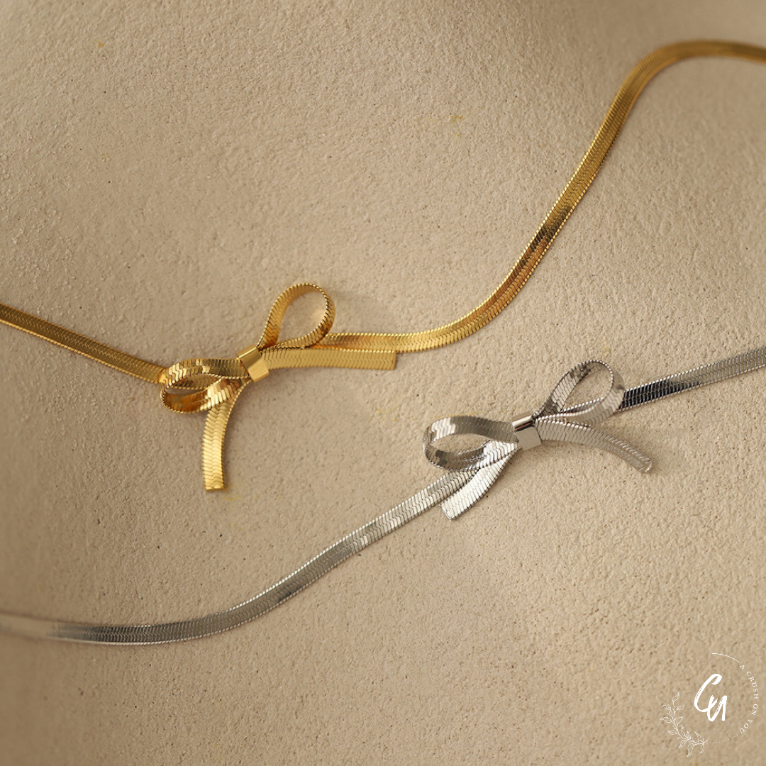 Ribbon Snake-chain Necklace