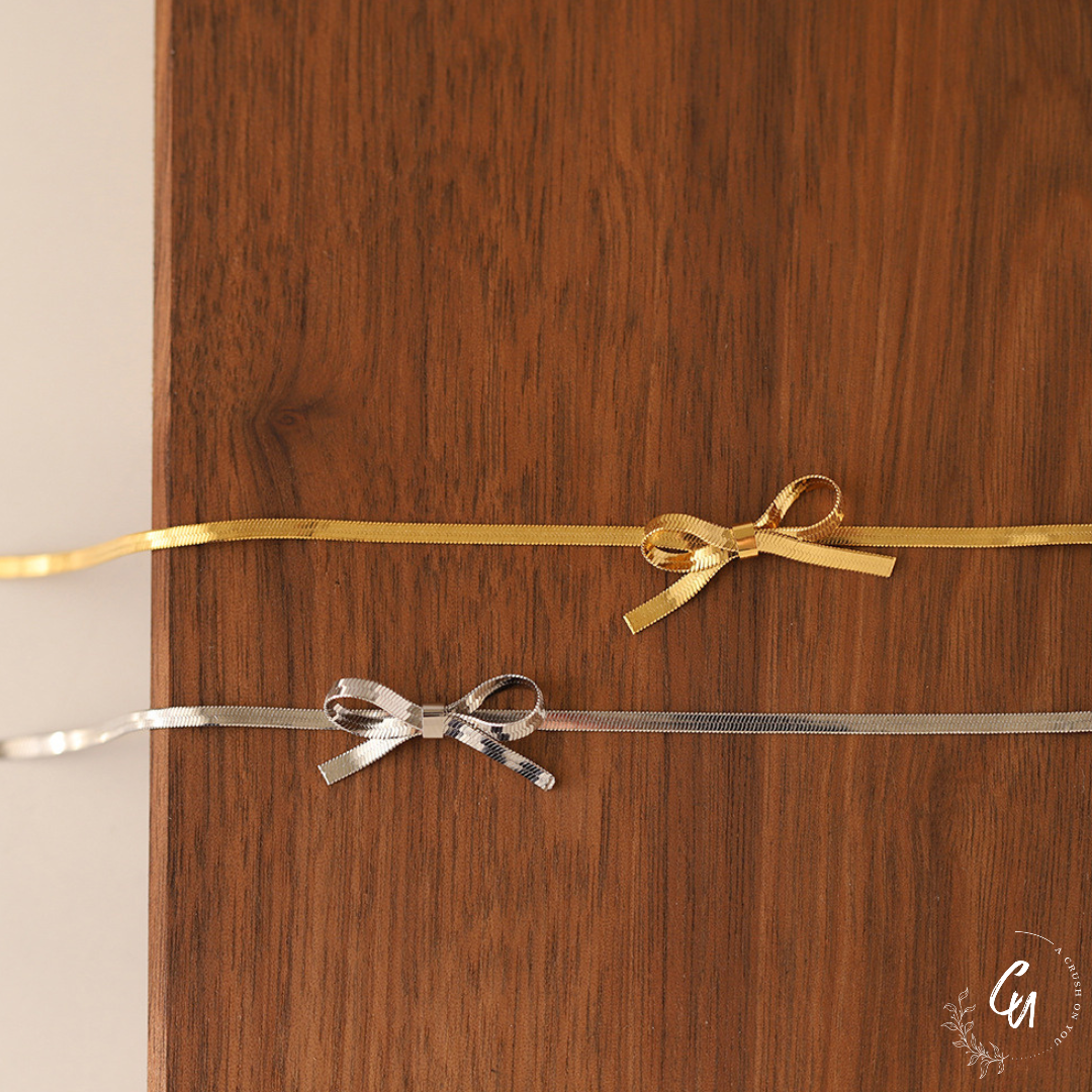 Ribbon Snake-chain Necklace