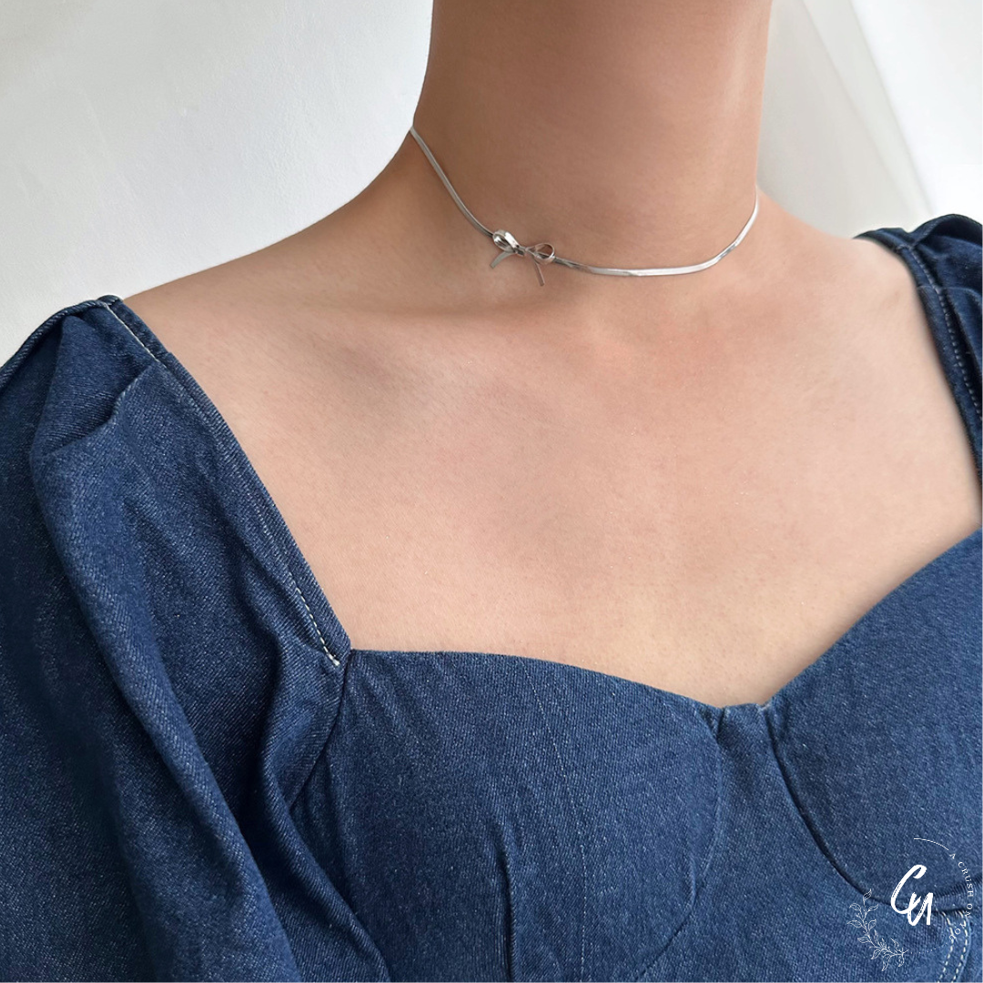 Ribbon Snake-chain Necklace