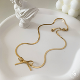 Ribbon Snake-chain Necklace