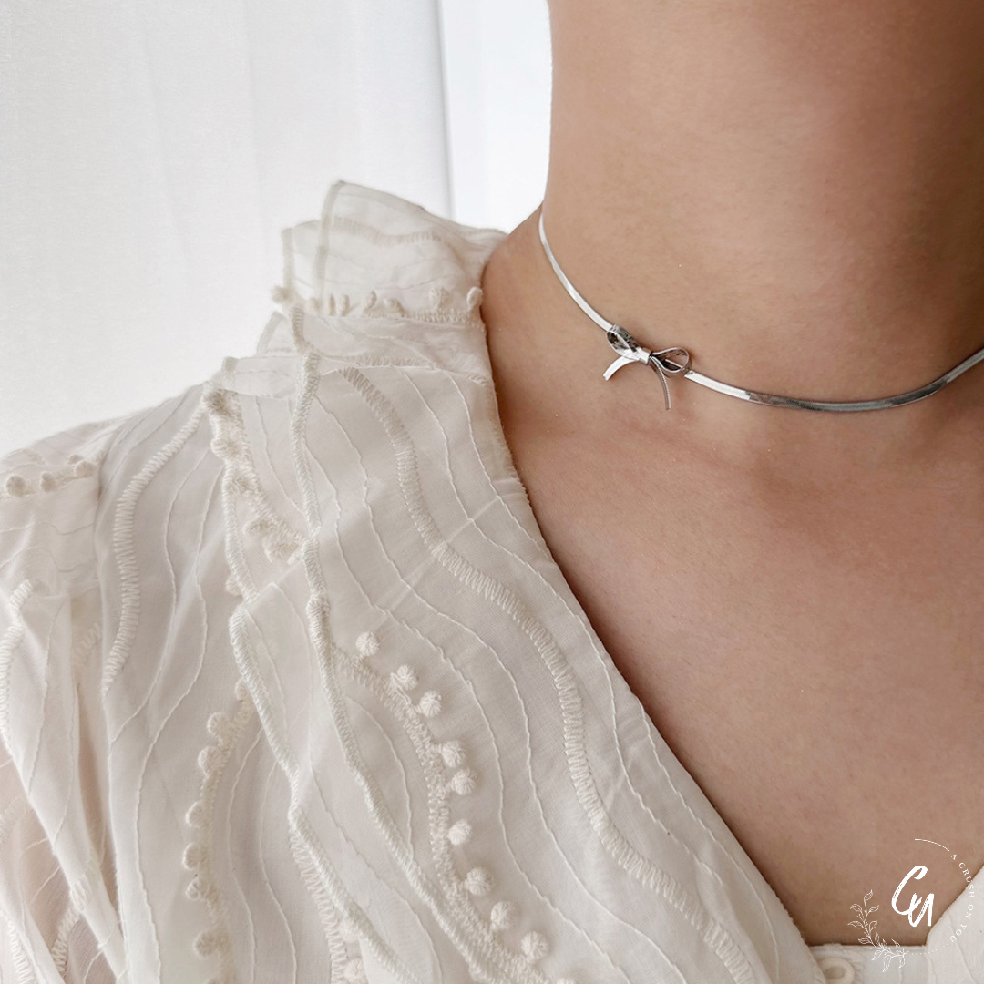 Ribbon Snake-chain Necklace