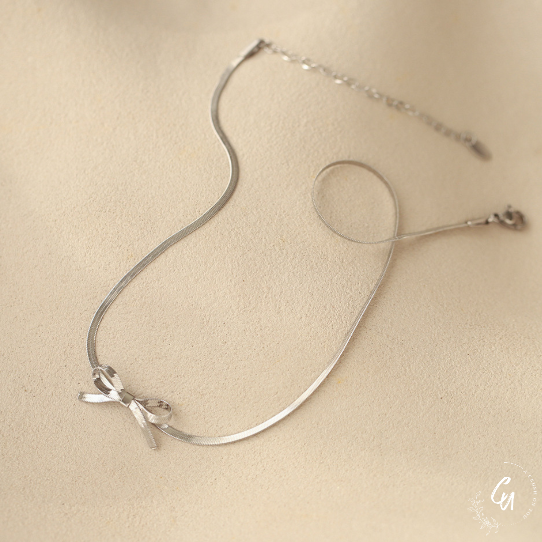 Ribbon Snake-chain Necklace