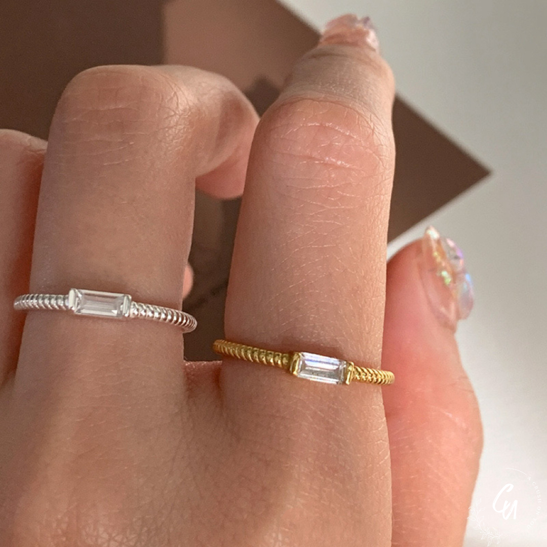 Square Zircon Ring