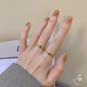 Gold Zirconia Ring