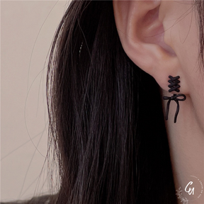 [10/10 (Thu) ~ Restock] Black Butterfly Ribbon Pierce