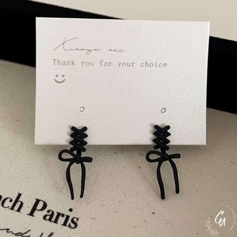 【4/28(月)〜再入荷】Black Butterfly Ribbon Pierce