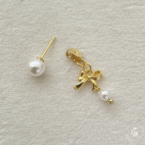 [7/26 (Fri) ~ NEW] Double Pearl Ribbon Pierce