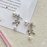 [7/26 (Fri) ~ NEW] Double Pearl Ribbon Pierce