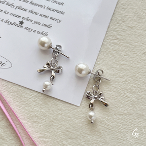 [7/26 (Fri) ~ NEW] Double Pearl Ribbon Pierce