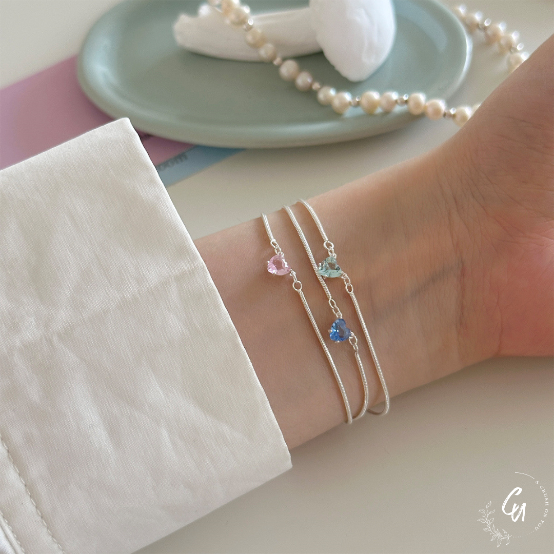 [7/19 (Fri) - NEW] Heart Zircon Bracelet