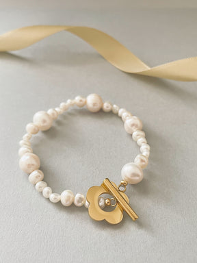 Goldflower Pearl Bracelet