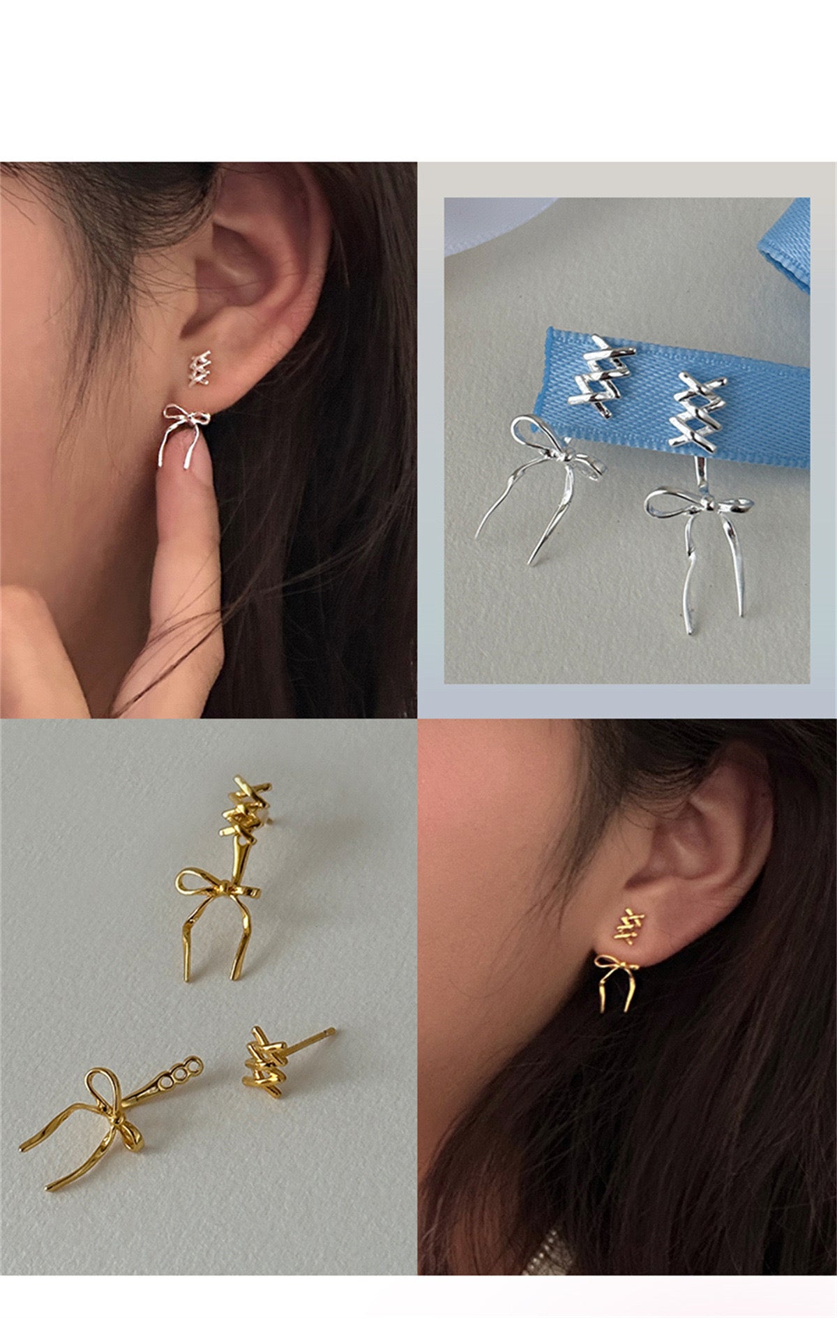 オンラインショップ herlipto アクセサリー Asymmetry Pierces Ribbon 