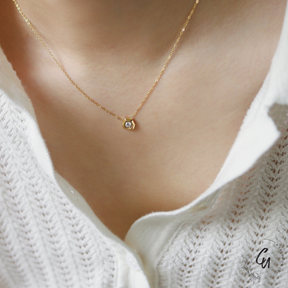 Irregular-shape Zirconia Necklace