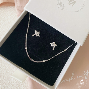 【セット】Knot Heart Pierce&Necklace