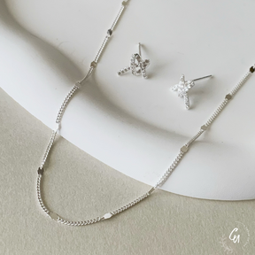 【セット】Knot Heart Pierce&Necklace