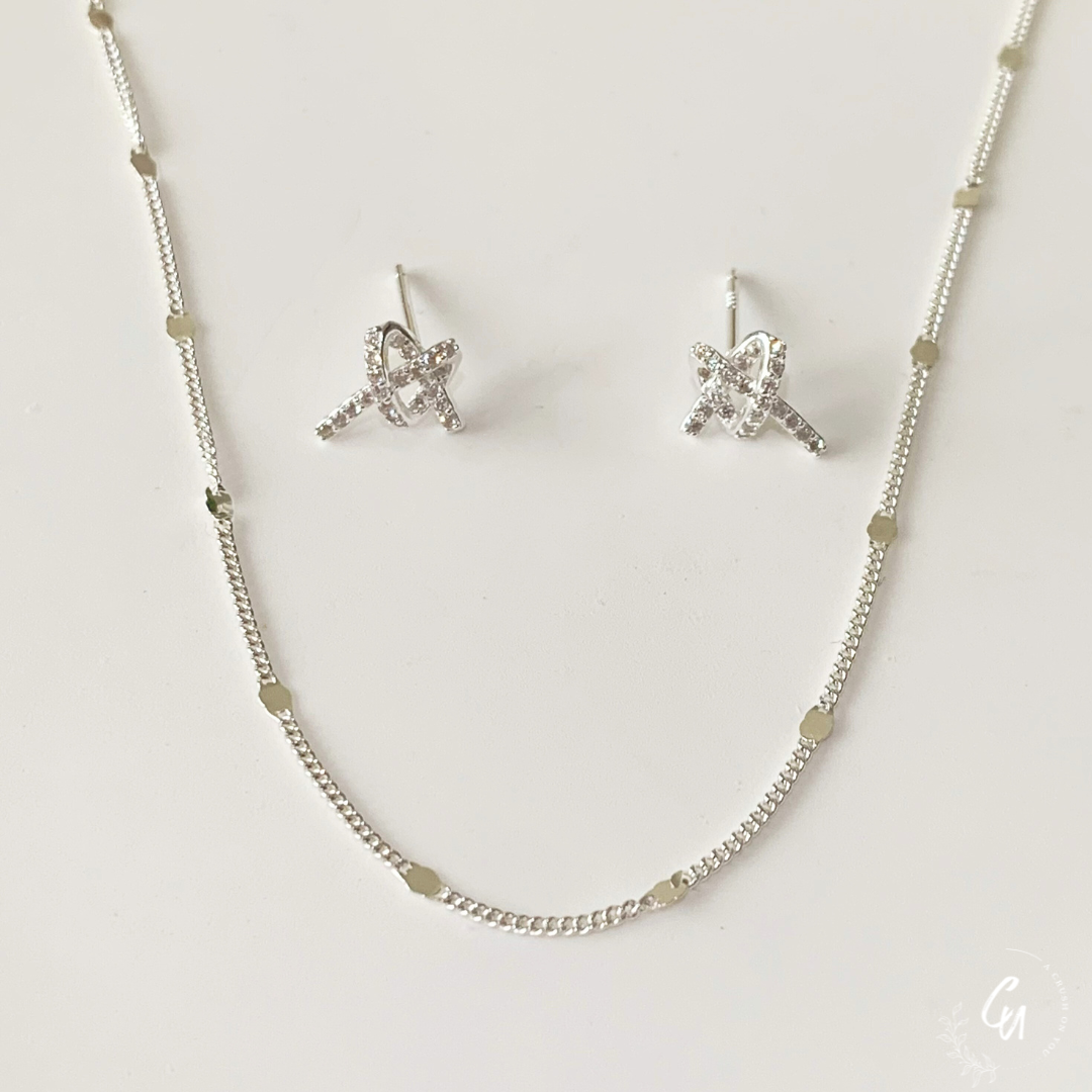 【セット】Knot Heart Pierce&Necklace