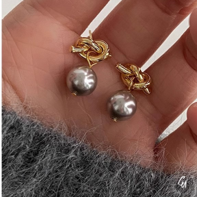 [Restock from 10/10 (Thu)] Knot Pearl Pierce