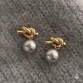 [Restock from 10/10 (Thu)] Knot Pearl Pierce