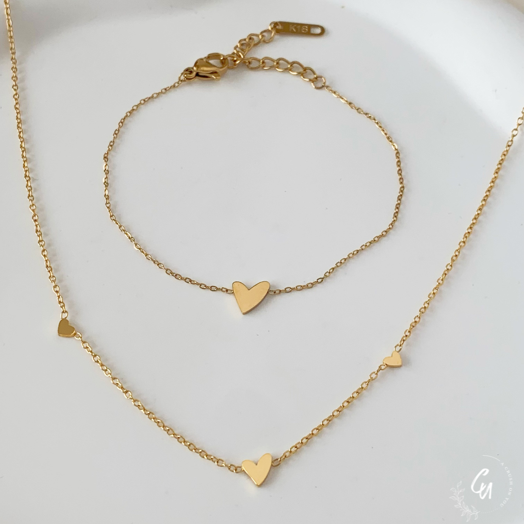 【セット】Mini Heart Bracelet&Necklace