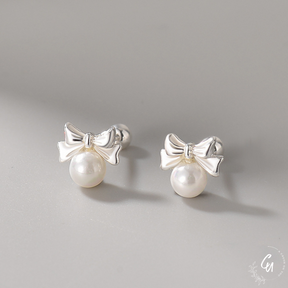 [7/26 (Fri) - NEW] Mini Ribbon Pearl Pierce