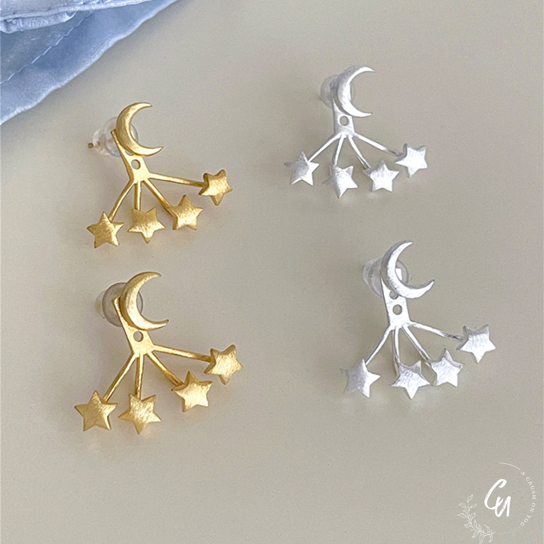 【10/15(月)〜NEW】Moon Stars 2way Pierce