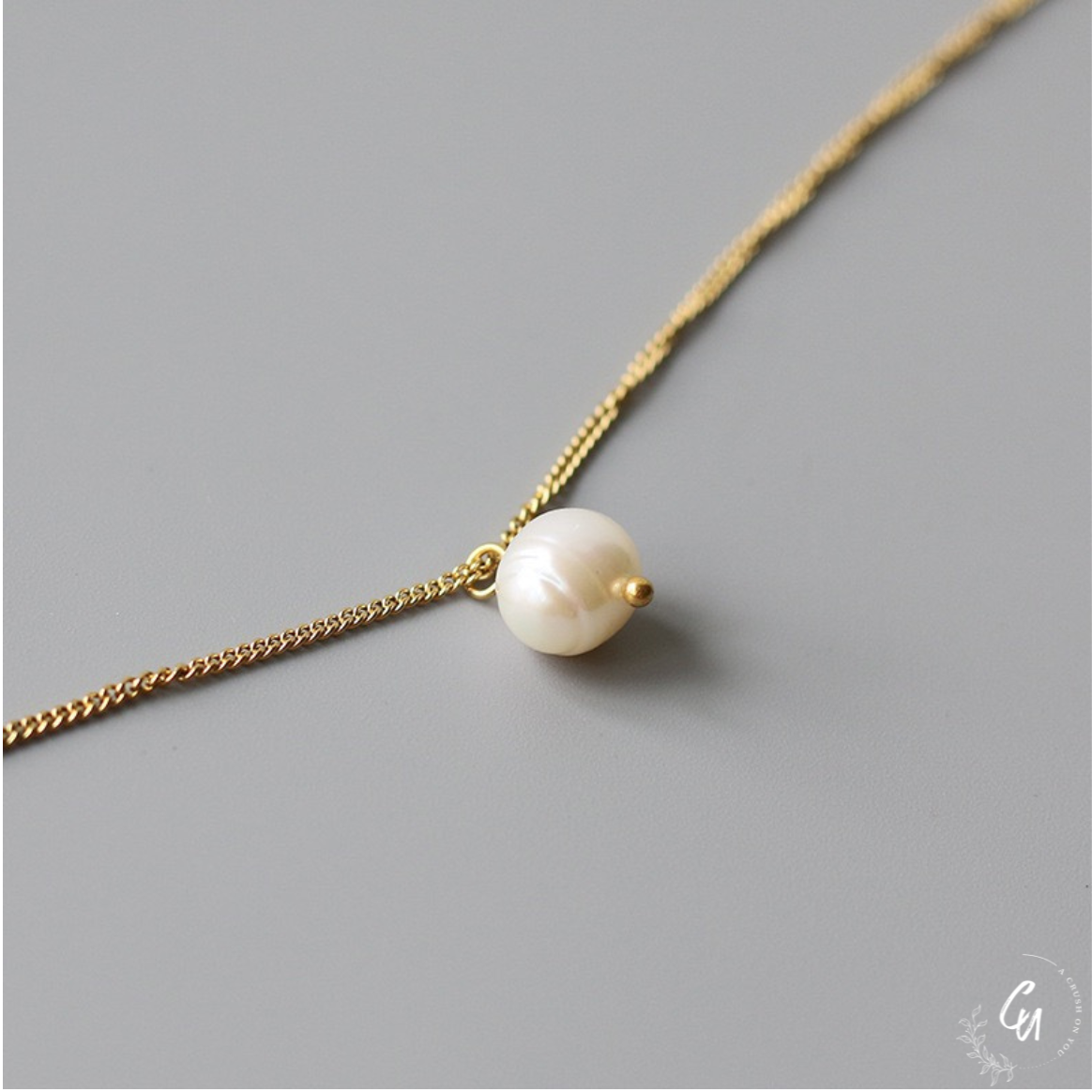 Pearl Plate Necklace