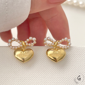 [7/26 (Fri) - NEW] Pearl Ribbon Heart Pierce