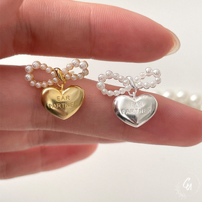 [7/26 (Fri) - NEW] Pearl Ribbon Heart Pierce