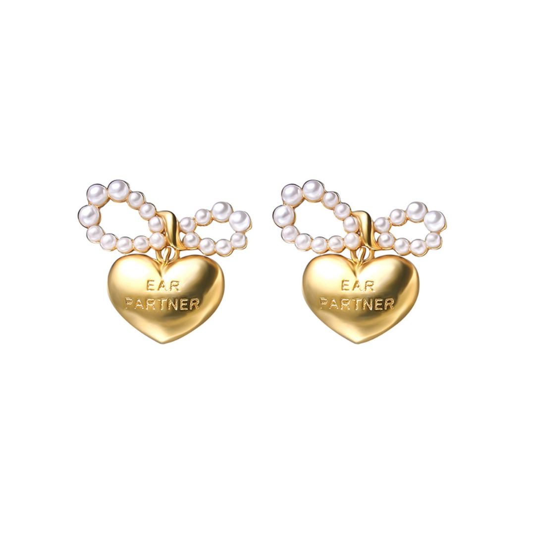 [7/26 (Fri) - NEW] Pearl Ribbon Heart Pierce