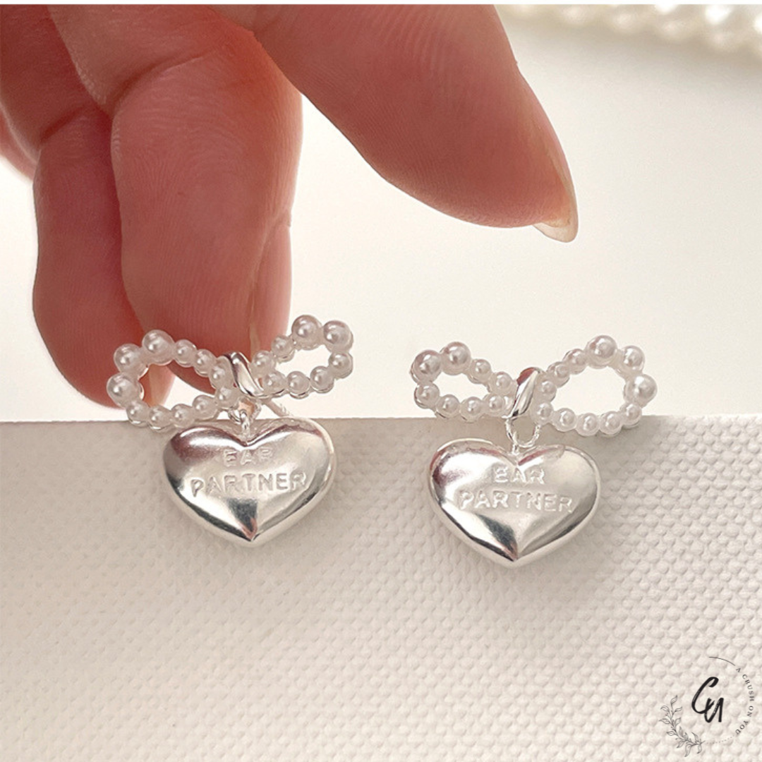 【7/26(金)〜NEW】Pearl Ribbon Heart Pierce