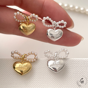 [7/26 (Fri) - NEW] Pearl Ribbon Heart Pierce