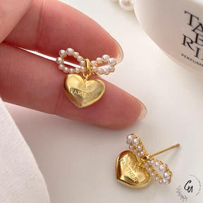 [7/26 (Fri) - NEW] Pearl Ribbon Heart Pierce